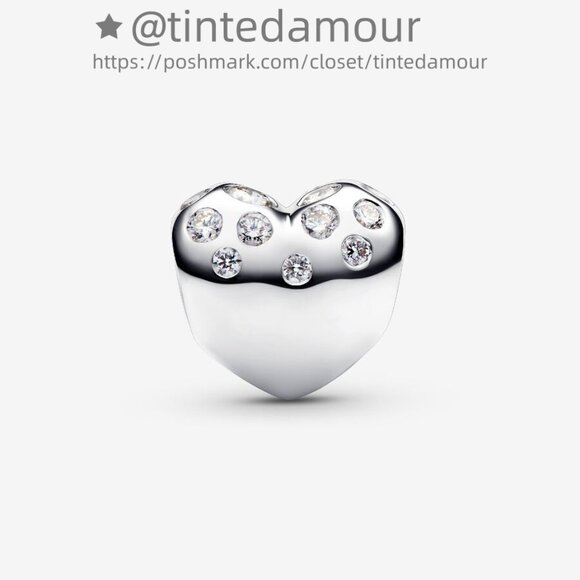 Pandora Pandora Sterling Silver Lab-grown Diamond Heart Charm|Pendant - Picture 2 of 2